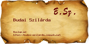 Budai Szilárda névjegykártya